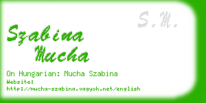szabina mucha business card